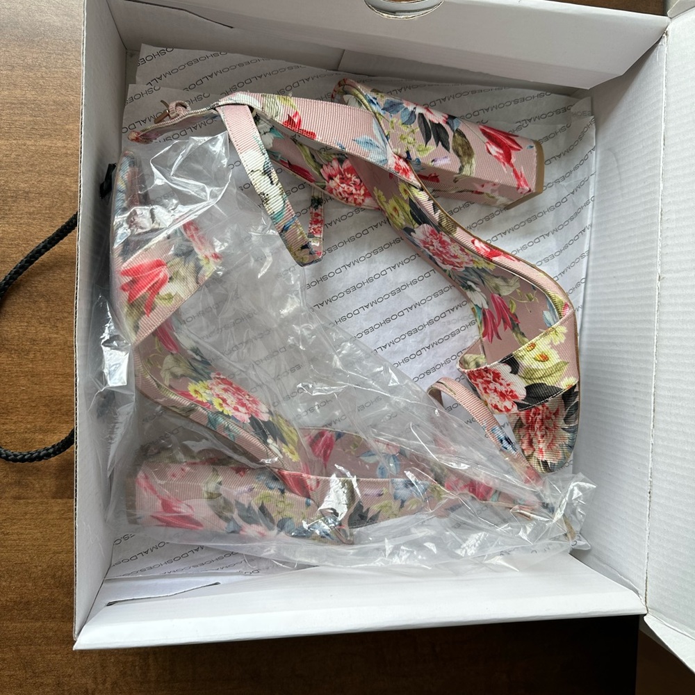 Aldo Floral High Heel Sandal 8.5